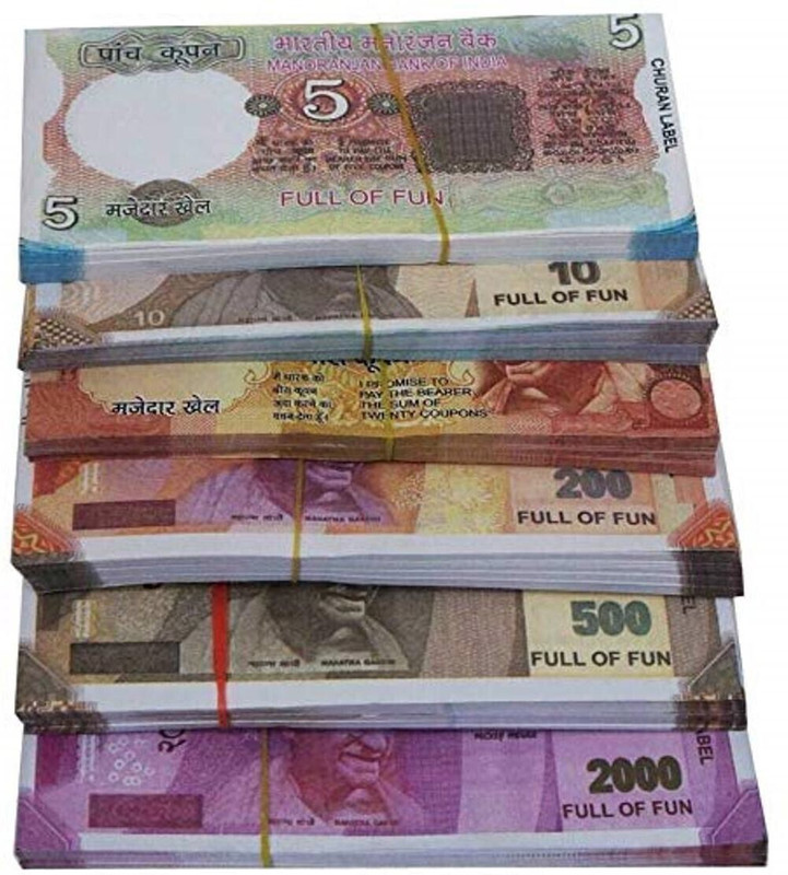 BBS DEAL ( Pack of-21*6=126 note Each ) Latest design Fake Money note for kids Money Gag Toy New Fake currency Note Gag Toy(Multicolor)