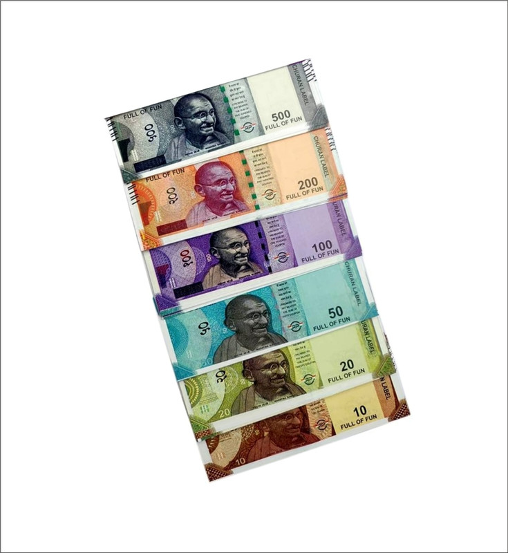 FIER 39 Each x 6=234 Nakli Note Playing Indian Currency Notes for Fun Paper Kids note Gag Toy(Multicolor)