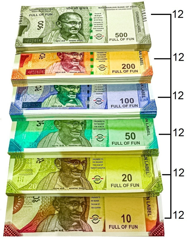 rza 12B note Gag Toy(Multicolor)