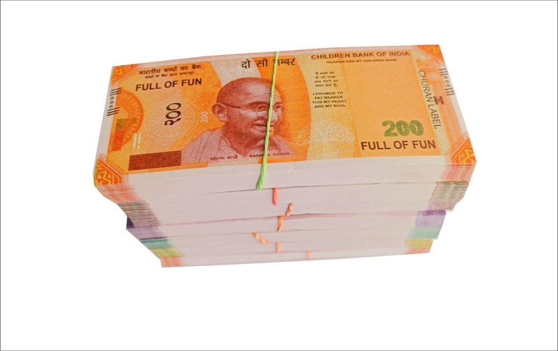 FIER Combo (27 Each x 6=162 Nakli ) Playing Indian Currency Notes for Fun Paper note Gag Toy(Multicolor)