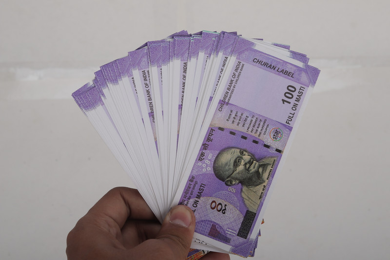 BBS DEAL Indian Rupees Money Duplicate Dummy Rupee Bundle Money Fake Currency Notes 20*6=120 note New Fake currency Note Gag Toy(Multicolor)