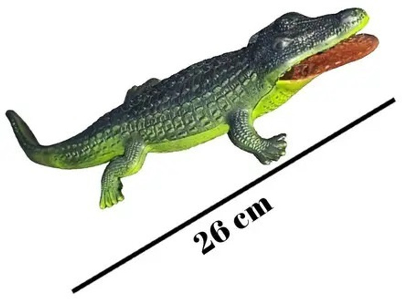 4GX Whistle Sound Rubber Crocodile Toy for Kids Crocodile Toy for April Fool's Day and Halloween Party fun toy Gag Toy(Dark Green)