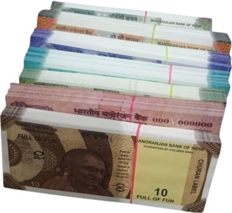 BBS DEAL Combo Pack (20 Each x 7=140 Nakli Note) Playing Indian Currency Notes New Fake currency Note Gag Toy(Multicolor)