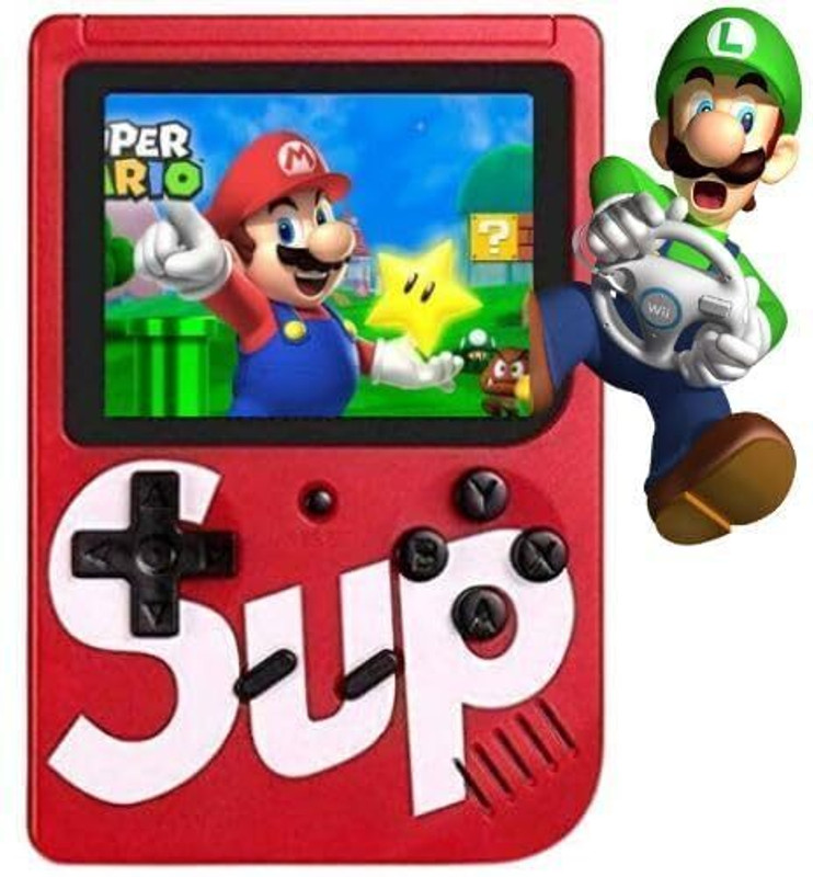 CHG (Special Edition New 2024) SUP 400-in-1 Game Video Game for Kids Handheld 8 GB with Super Mario, DR Mario, Mario, Contra, Turtles, Tank, Bomber Man Total 400 Games(Red)