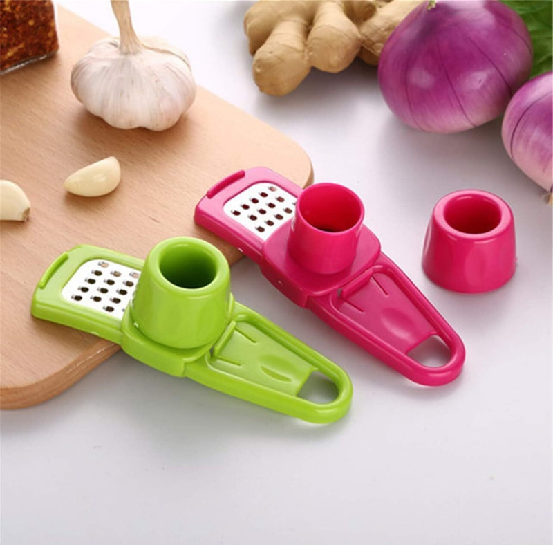 K Gor Garlic Crusher Slicer Grater Garlic Press Cutter(1 pcs) Garlic Press(Multicolor)