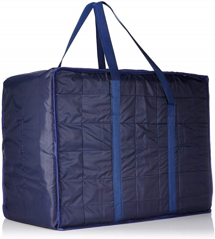 Nadaun Jumbo Clothes, Blanket and Quilt (Rajayi) Organiser and Storage Bag(Blue)