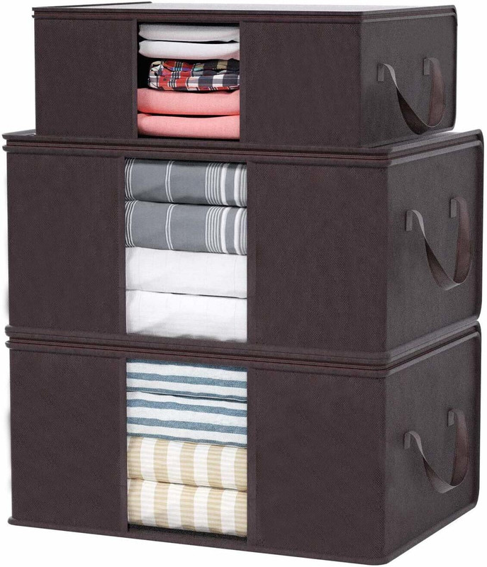 wini krafts S-33 Cloth Storage Bags Closet Organizer and Storage Foldable Clothing Storage WK -132(Black)