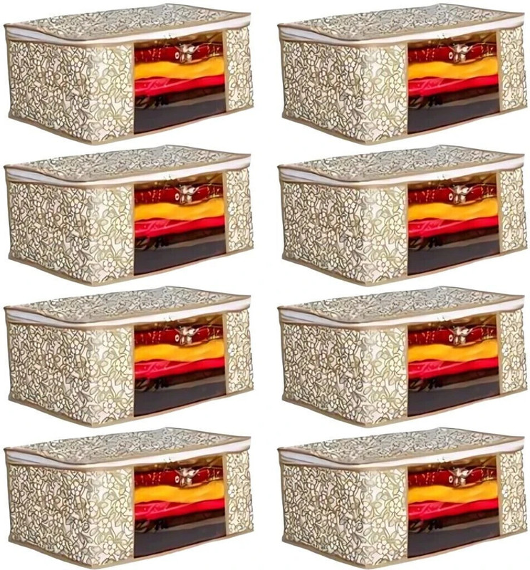 Dwarkesh Beige cover Cloth Safety Bag for Sarees, Lehanga, Cloths, Suits, Pants Shirt Storage Cloth Safety Bag for Sarees, Lehanga, Cloths, Suits, Pants Shirt Storage(Beige)