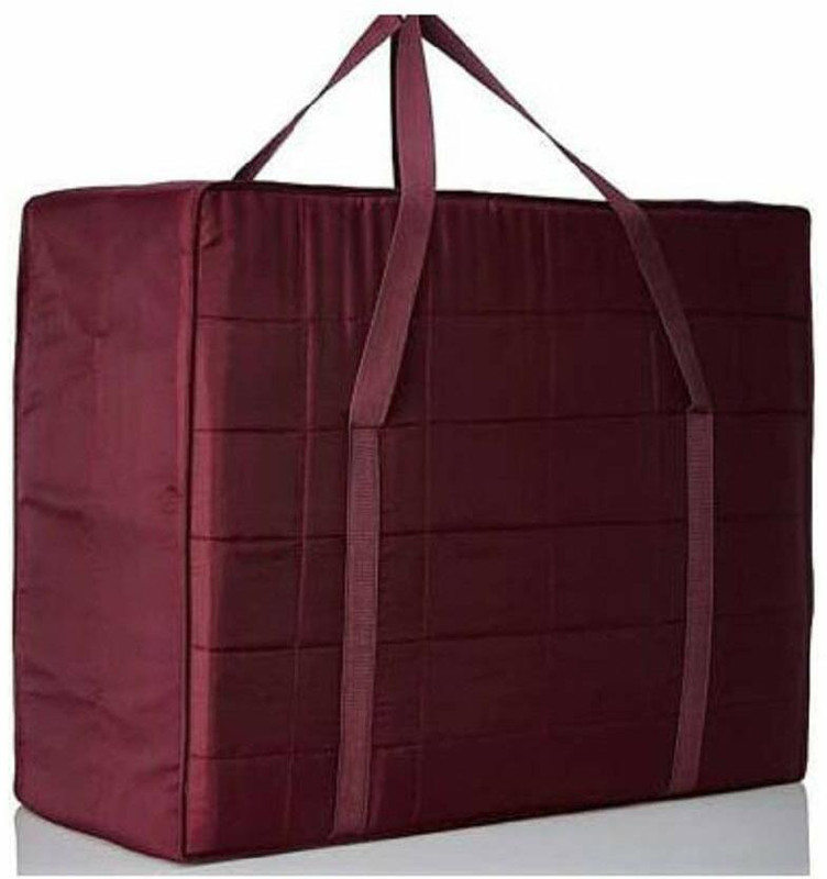 Nadaun Jumbo Clothes, Blanket and Quilt (Rajayi) Organiser and Storage Bag(Maroon)