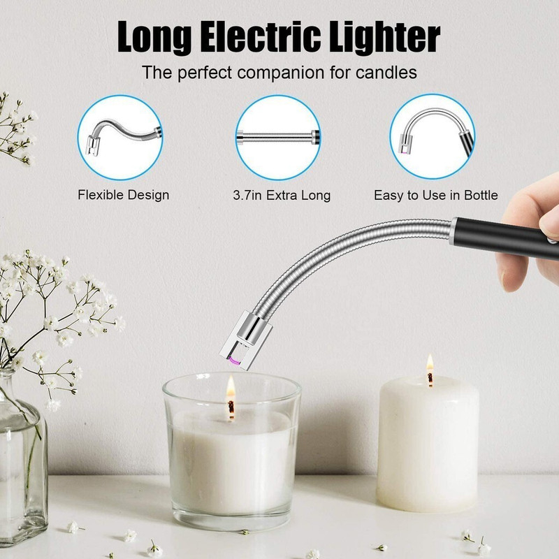 Explorer ( Pack of 5 ) Rechargeable Electric Kitchen Lighter for Gas Candle_Stove Steel, Plastic Electronic Gas Lighter(Black, Pack of 1)