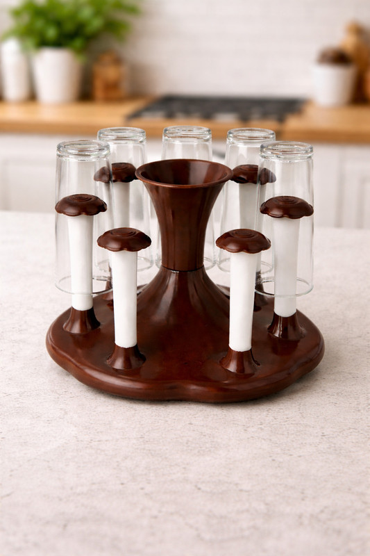 Cre8Kitchwere Spoon Stand For Dining Tabal, For Kitchen Plastic Glass Holder Pk 1 Plastic Glass Holder