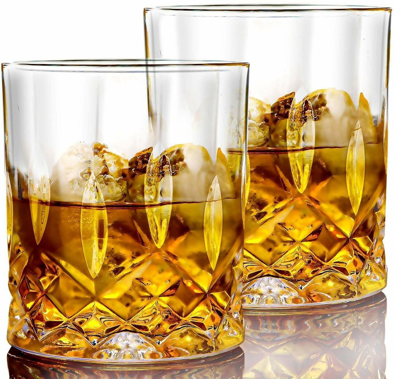 otak (Pack of 2) Crystal Clear Fancy (1 pc.) Scokch glass Glass Glass Set Glass Set Glass Whisky Glass(1000 ml, Glass, Clear)
