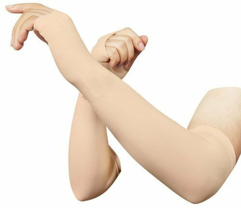 INFISPACE Cotton Arm Sleeve For Boys & Girls(M, Beige)