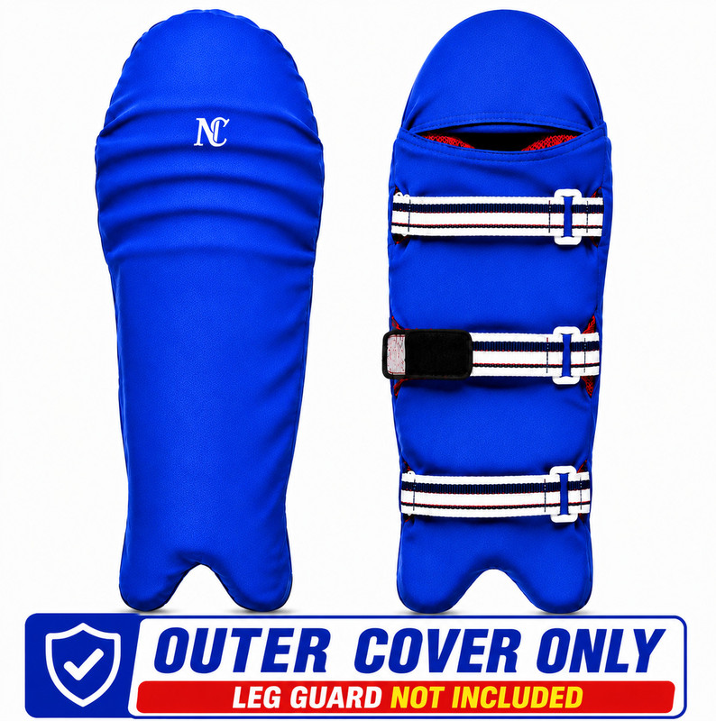 Nilaya Collection Leg Guard Pad Cover (1 Pair) – Protective, Washable, Stretch Fit Sweat Absorbent Cricket Guard Combo(Blue)