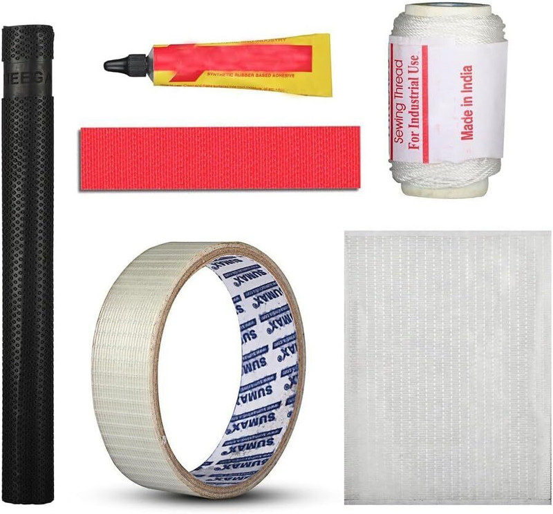 YMD Bat Care kit Toe Guard Grip Rubber Adhesive Edges Tape Face Sheet Binding Thread Cricket Guard Combo