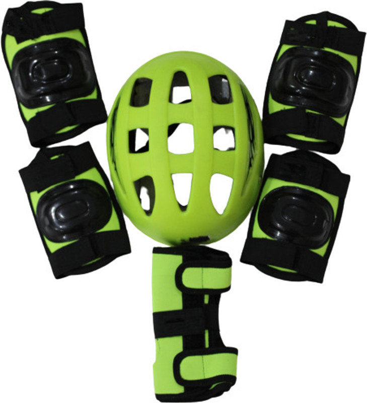 kbb Elbow, Knee, and Wrist Support Guards for Skating and Outdoor Sports Skating Guard Combo(Green)