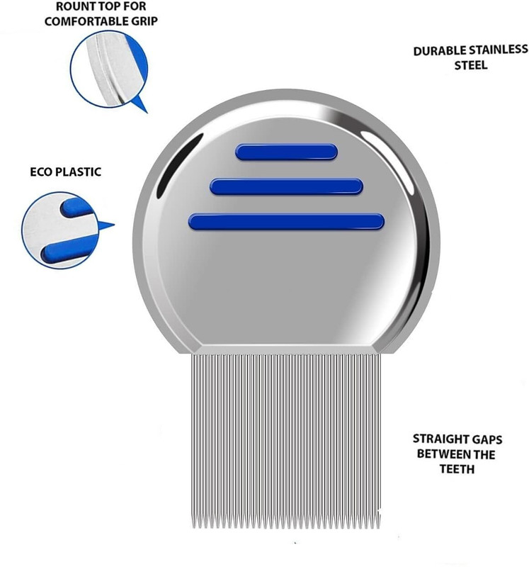 FIRST BEAUTY Professional Stainless Steel Nit & Lice Remover Fine Tooth Hair Comb