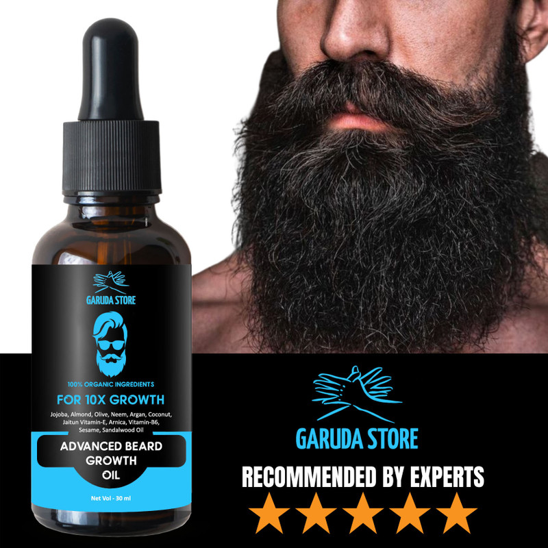 Garuda Store 100% Natural Beard Oil for Men Moisturizes, Conditions & Prevents Beard Dandruff Hair Oil(30 ml)