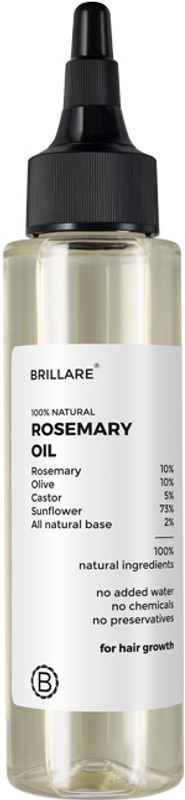 BRILLARE 10% Rosemary Hair Oil for Hair Growth | Reduces Hair Fall & Strengthens Hair Hair Oil(100 ml)