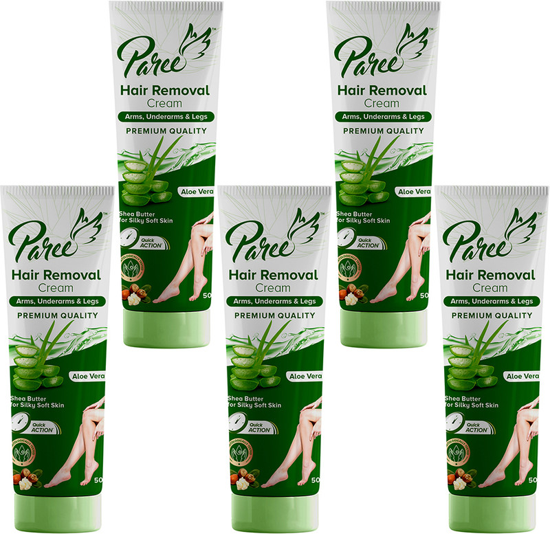 Paree Hair Removal Cream for Women | Silky Soft Smoothing Skin with Aloe Vera Extract Cream(150 g, Set of 3)