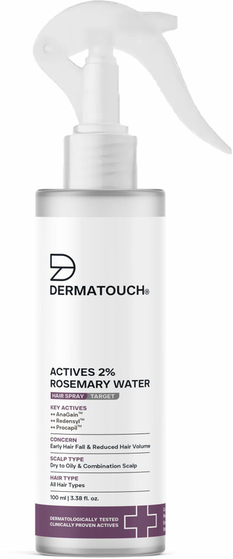 Dermatouch Actives 2% Rosemary Spray for Hair Growth | Suitable for all hair types | 100ml(100 ml)
