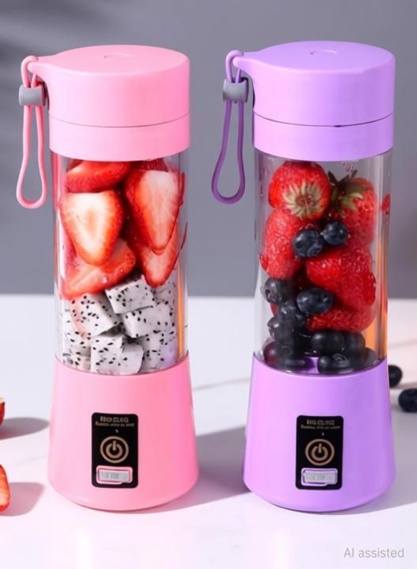 ROAR Plastic AK_873A_RECHARGEABLE PORTABLE USB JUICER BOTTLE SLECTRIC MIXER BLENDER GRINDER Hand Juicer(Multicolor)
