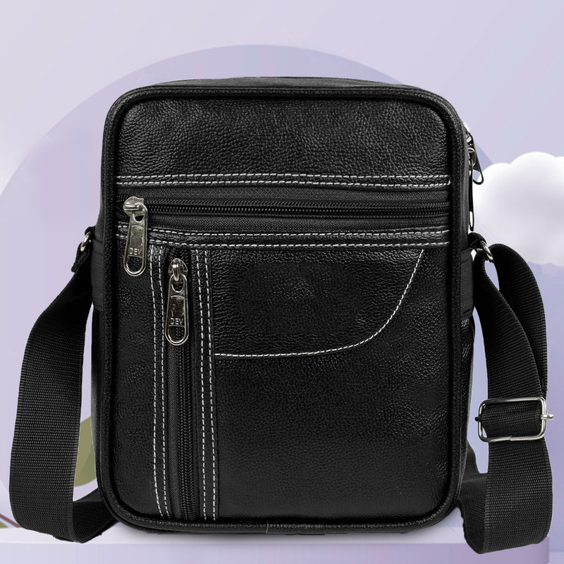 ICHIEF Black Sling Bag Mini 9 inch Stylish Cross Body Sling bag for Office, Cash Collection, Travelling