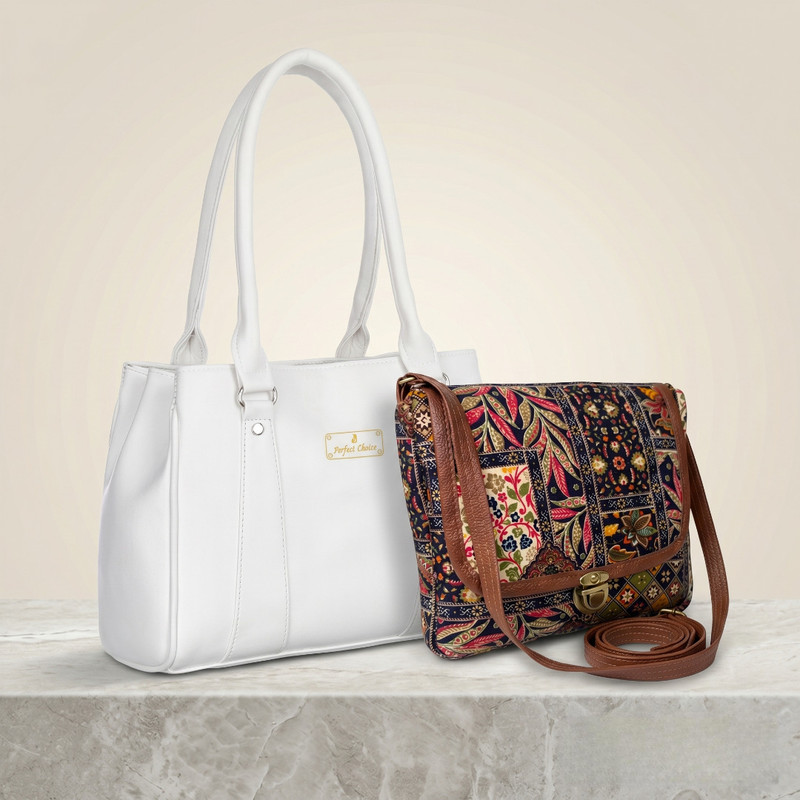 Perfect Choice Women Brown, Multicolor Shoulder Bag(Pack of: 2)