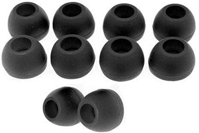 Hoppokart Soft Silicone Rubber Earbuds Tips Eartips Earpads Earplugs for OnePlus Bullets (Medium Size) (10 Pcs Pack, Black) (Black) In The Ear Headphone Cushion(Pack of 5, Black)