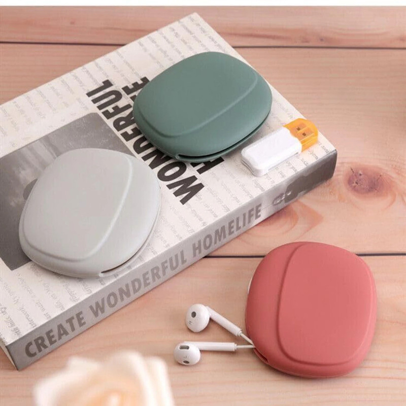 Vritti Multipurpose Silicone Cable Organizer Box for USB Earphones & Small Items(2PC) Earphone Cable Organizer
