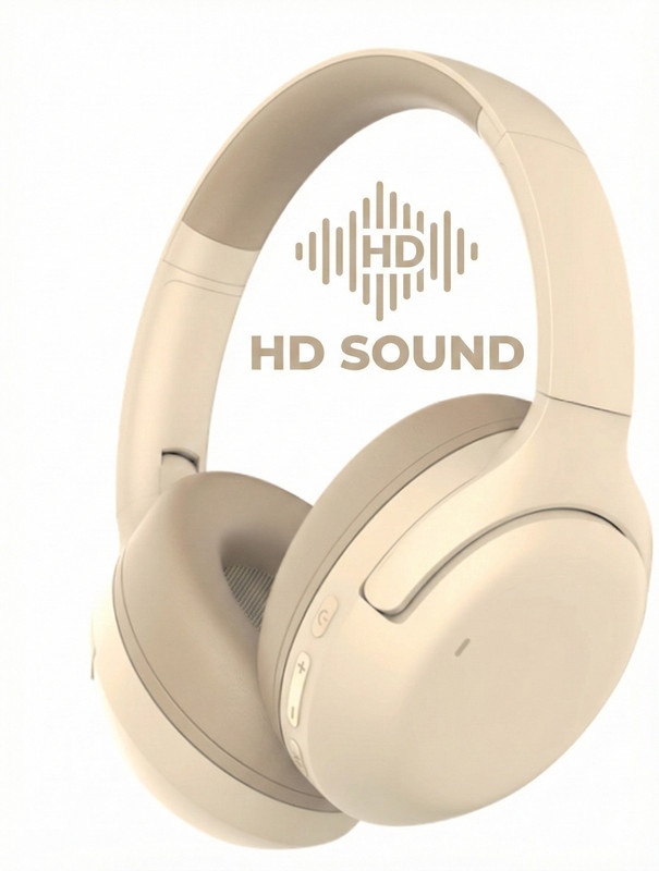 vadish Top Premium Audio Quality Luxurious Comfort Crystal Clear Sound Bluetooth(Beige, On the Ear)