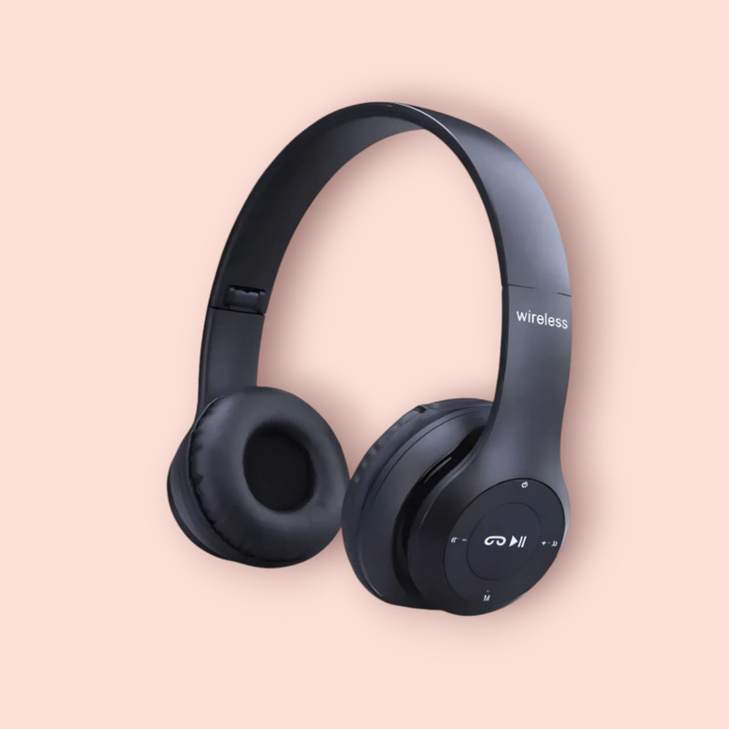 house of common Sleek Bluetooth Headset with Integrated Mic for Portable Audio._BG Bluetooth & Wired(Black, On the Ear)