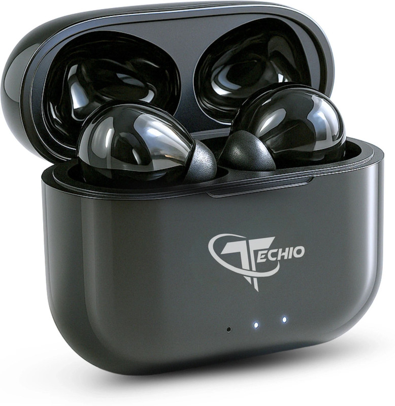 TECHIO Buds Xero TWS Earbuds: 50dB ANC, 50Hrs Playtime, Instacharge