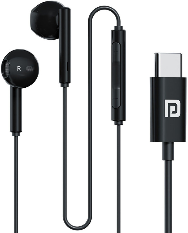Portronics Conch Theta C Type C Wired Earphone With HD Quality In-Line Mic,14.2mm Driver Wired(Black, In the Ear)