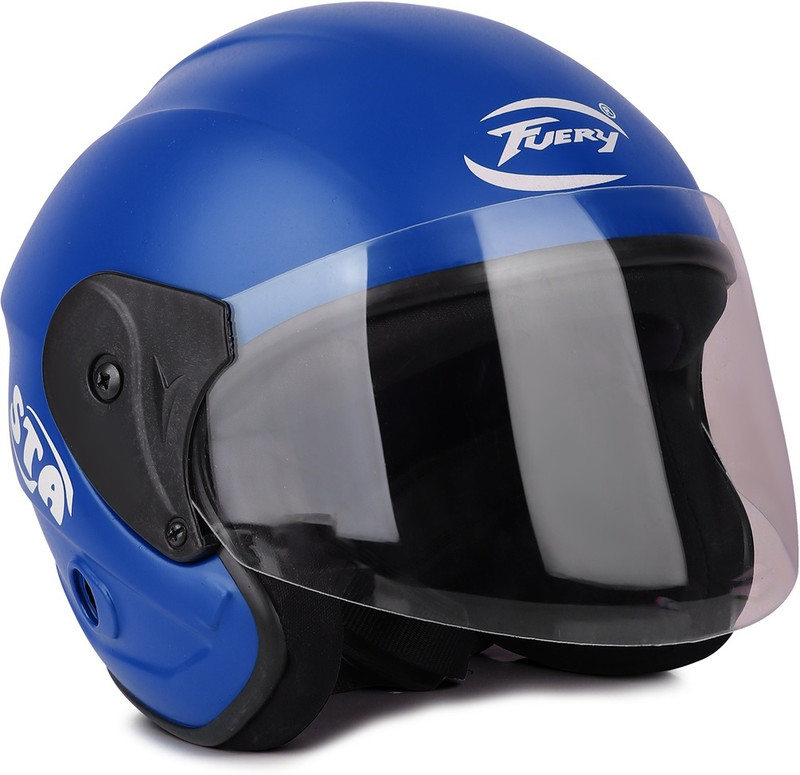 fuery HALF FACE NANO HELMET BLUE Motorbike Helmet(Blue)