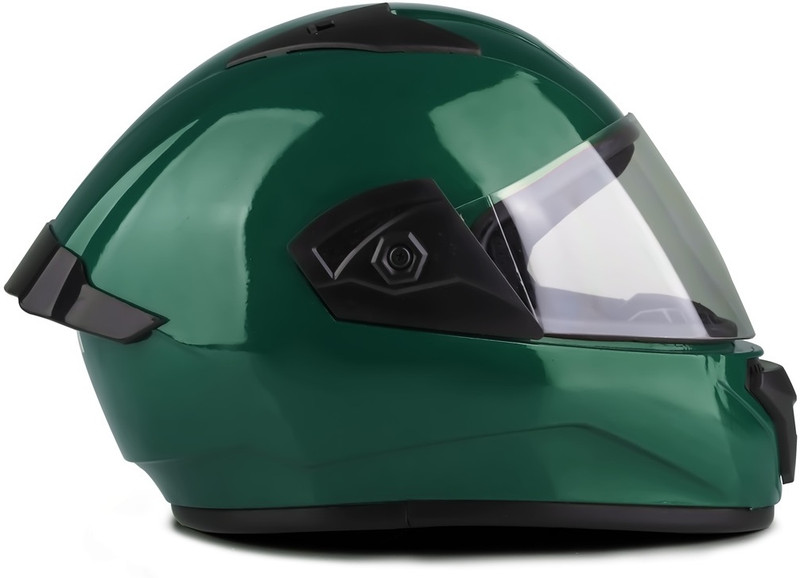 fuery FULL FACE ISI APPROVED HELMET WITH SPOILLER Motorbike Helmet(Green)