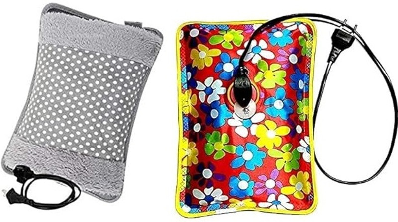 Da Novira PVC Hot Water Bag And Velvet Pocket Hot Water Bag Combo for Pain & Joint Therapy Electrical 1 L Hot Water Bag(Multicolor)