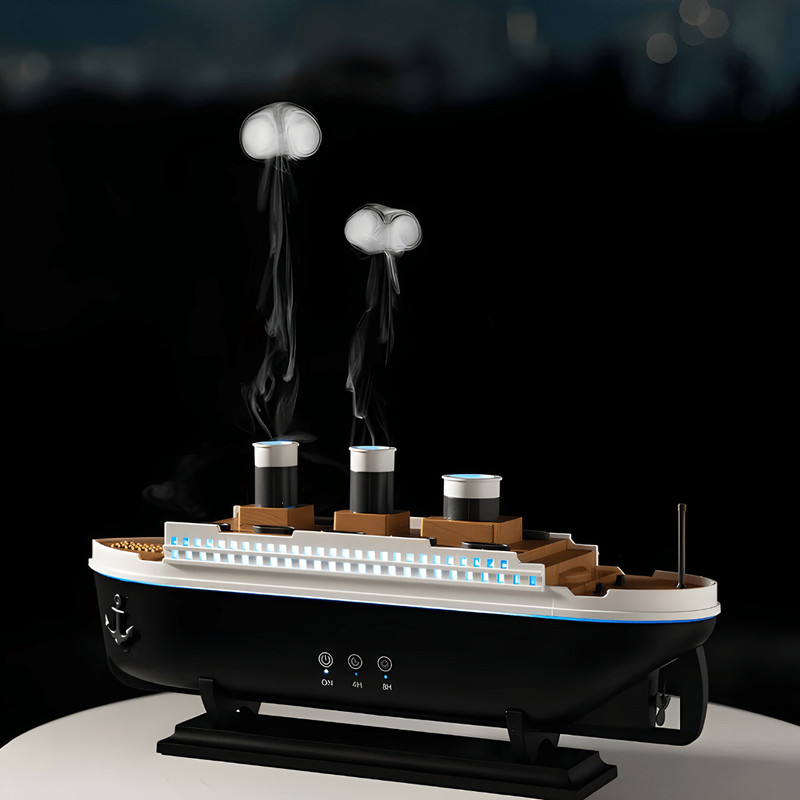 ENMORA Room Latest Ship Design Jellyfish Aroma Diffuser with Color Light SDJ20 Humidifier