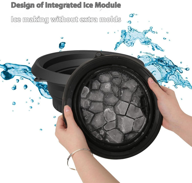 AV GROUP ECOM 1.8 L Silicone AVICE-P1-299 Ice Bucket(Black)