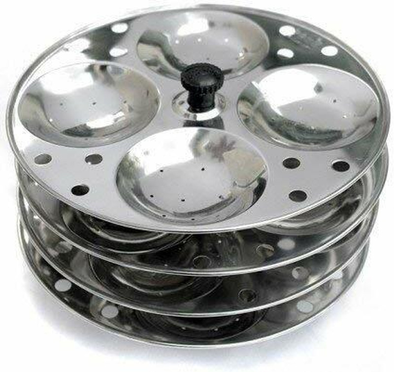 India Pride Stainless Steel Idli Stand for Cooker Platesmaker Pot (4 Plates , 16 Idli) Standard Idli Maker(4 Plates , 16 Idlis )
