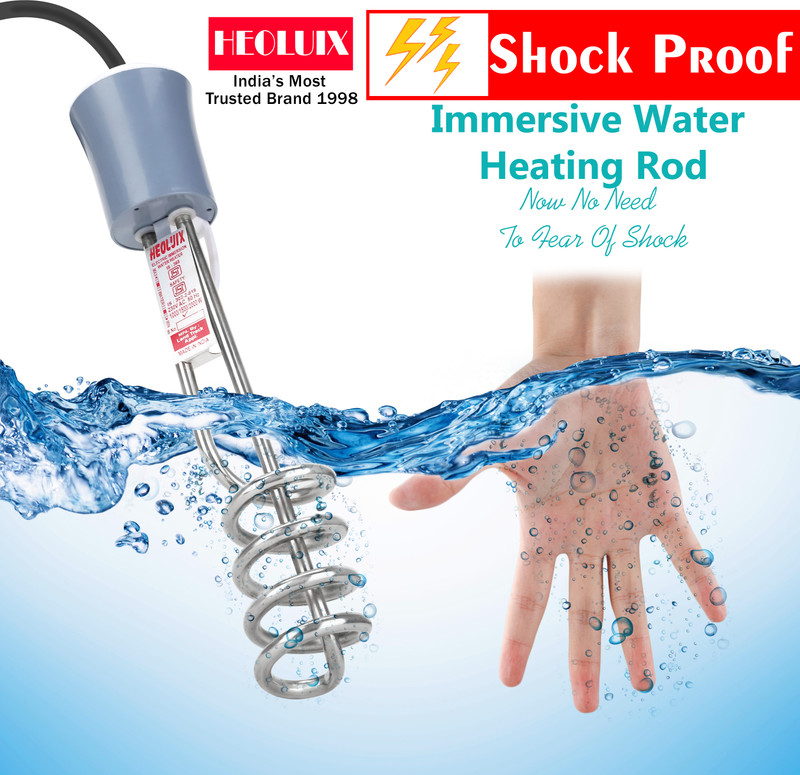 heoluix shock proof & Water Proof Water Heater. 2000 W Shock Proof Immersion Heater Rod(water)