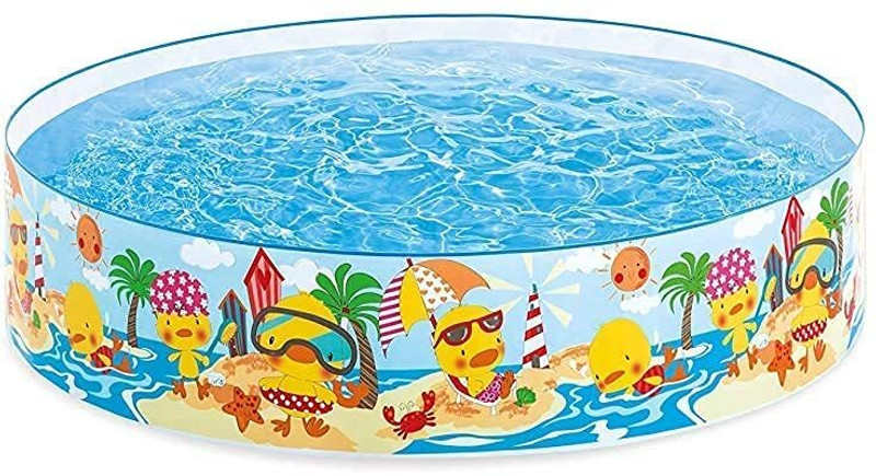 indmart 4 Feet Swimming Pool bath tub for Kids Non-Air(Multicolor)