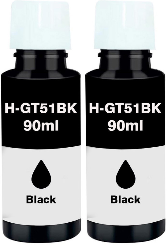 verena HGT51/HGT52 Refill Ink Compatible For 310 315 319 410 415 419 Printers 90ML Black - Twin Pack Ink Bottle
