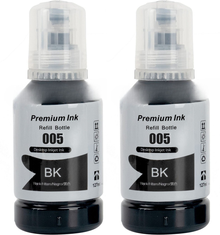 canoff 005 Black Ink Use for Epsan M1100,M1120,M1140,M1170,M1180,M2140,M2170,M3140,3170 Black - Twin Pack Ink Bottle