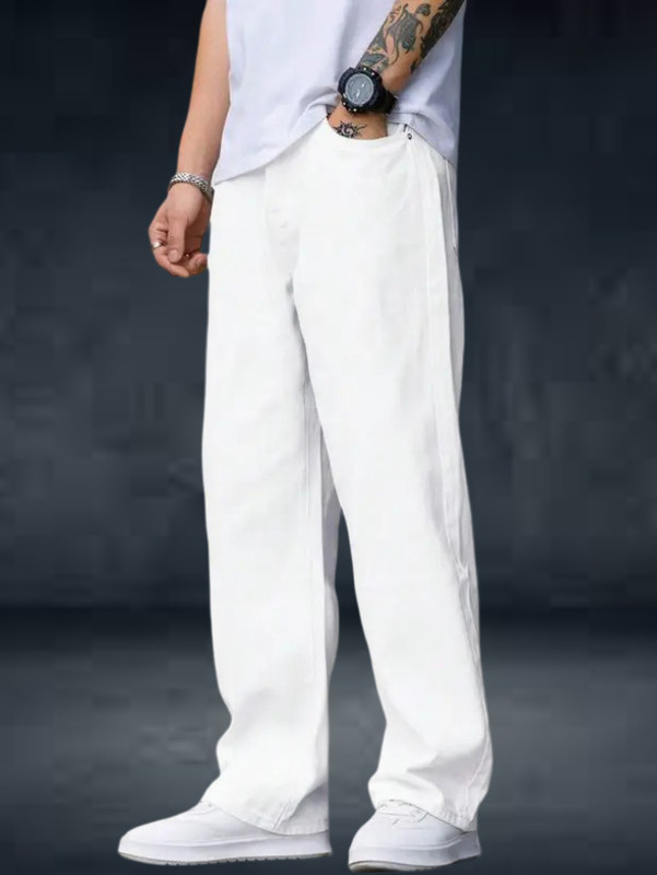 CABRRR Straight Fit Men White Jeans