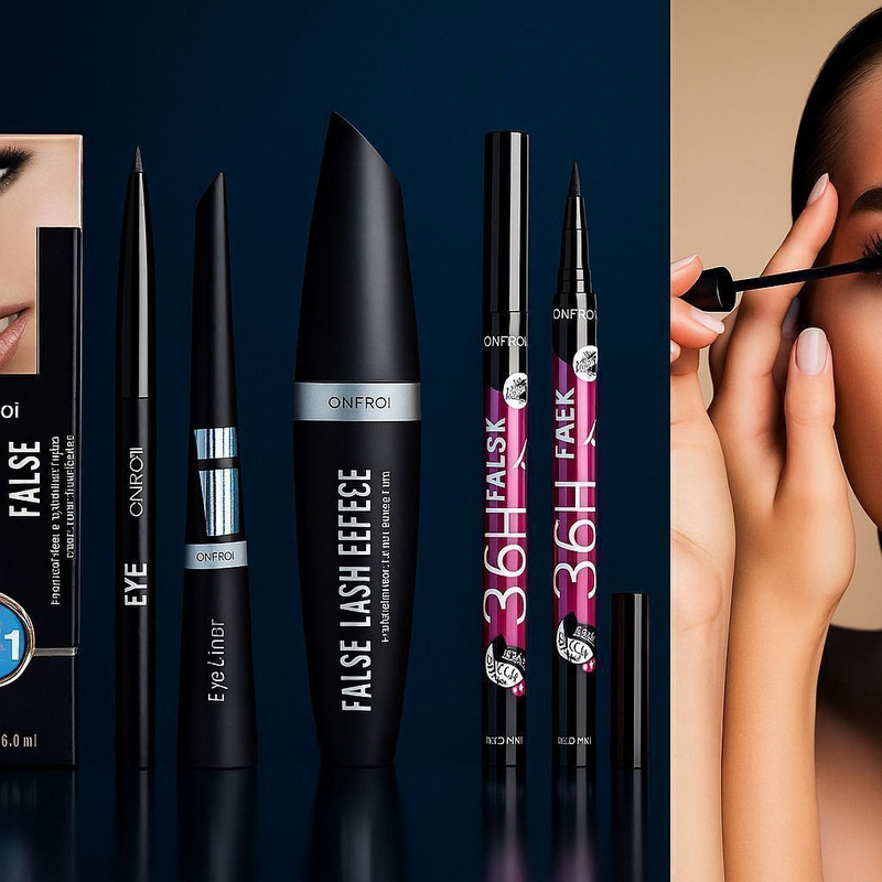 Onfroi Smudge-Proof Eye Combo – Waterproof Kajal, Liner, Mascara, Brow Filler(Black d, 20 ml)