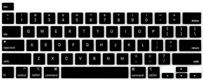oaky Keyboard Protector Compatible with MacBook Pro16 Inch 2019-2020 Release Model A2141 Soft Silicone Waterproof Dust-Proof Ultra Thin Keyboard Cover Skin Keyboard Skin(Silicon Black)