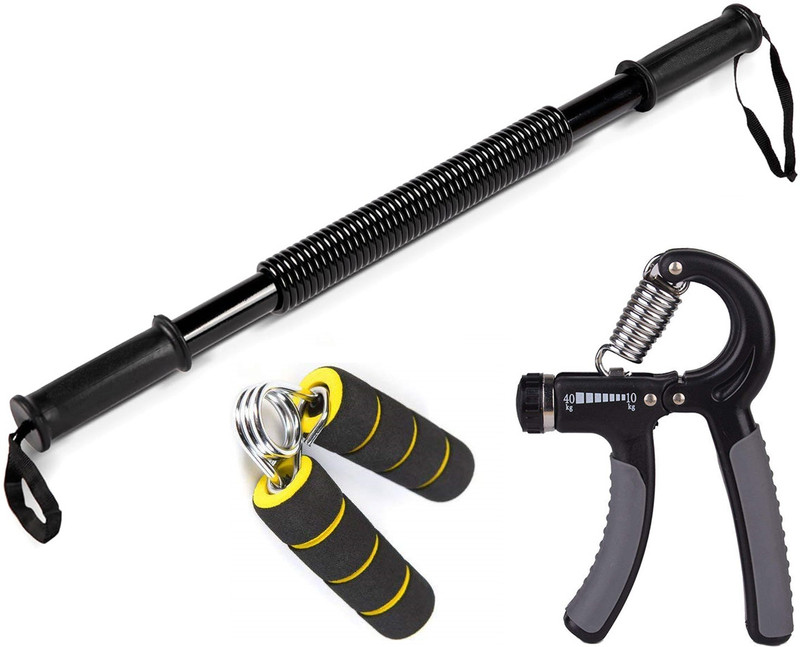 Pheonix Power Twister Bar 20 kg & Adjustable Hand Gripper (Pack Of 2) Fitness Accessory Kit Kit