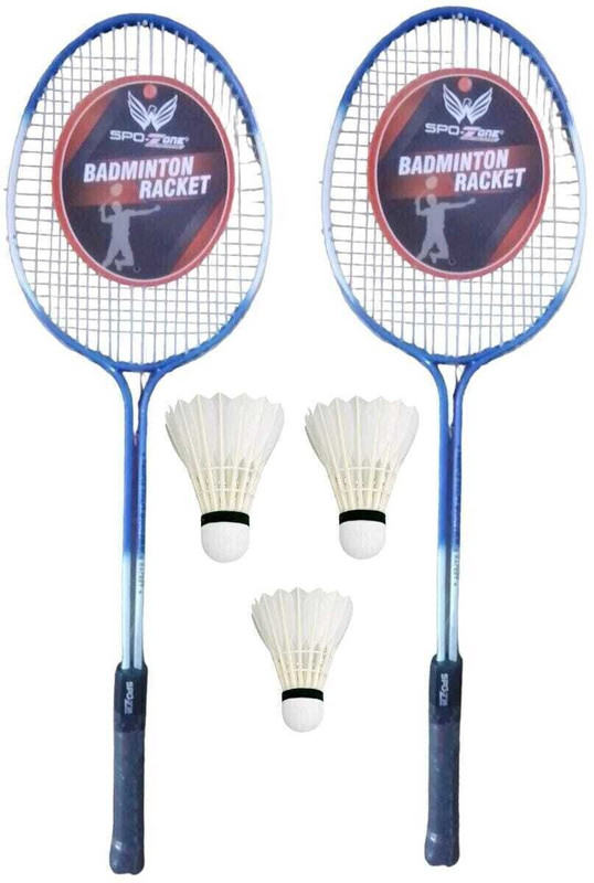 SPO Zone Badminton_Racquet Set of 2 With Shuttle cock@4 Badminton Kit