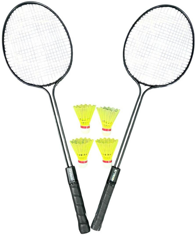 Luster Double Shaft Badmintion racket with Five Shuttle cork Badminton Kit
